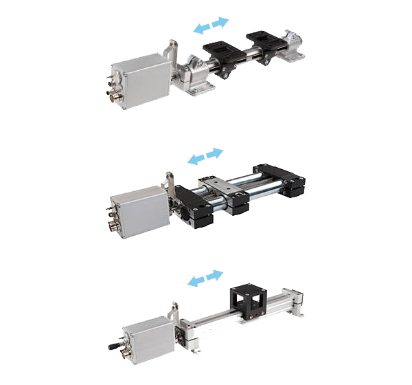 Verschillende modellen RK Rose+Krieger lineair units met verstelmotor