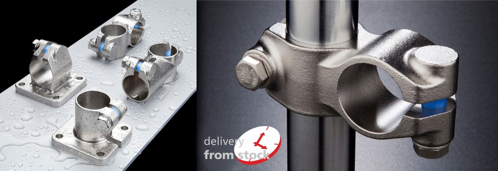 RK Rose+Krieger Robust Clamps (RVS) buisverbinders banner RK Rose+Krieger Robust Clamps (RVS) buisverbinders banner