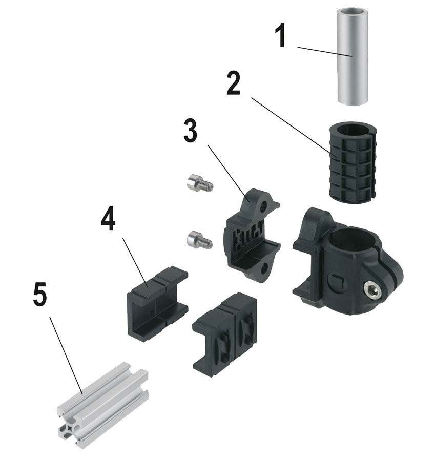 RK Rose+Krieger Light Clamps (kunststof) buisverbinders exploded view